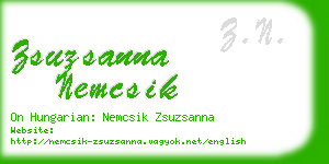 zsuzsanna nemcsik business card